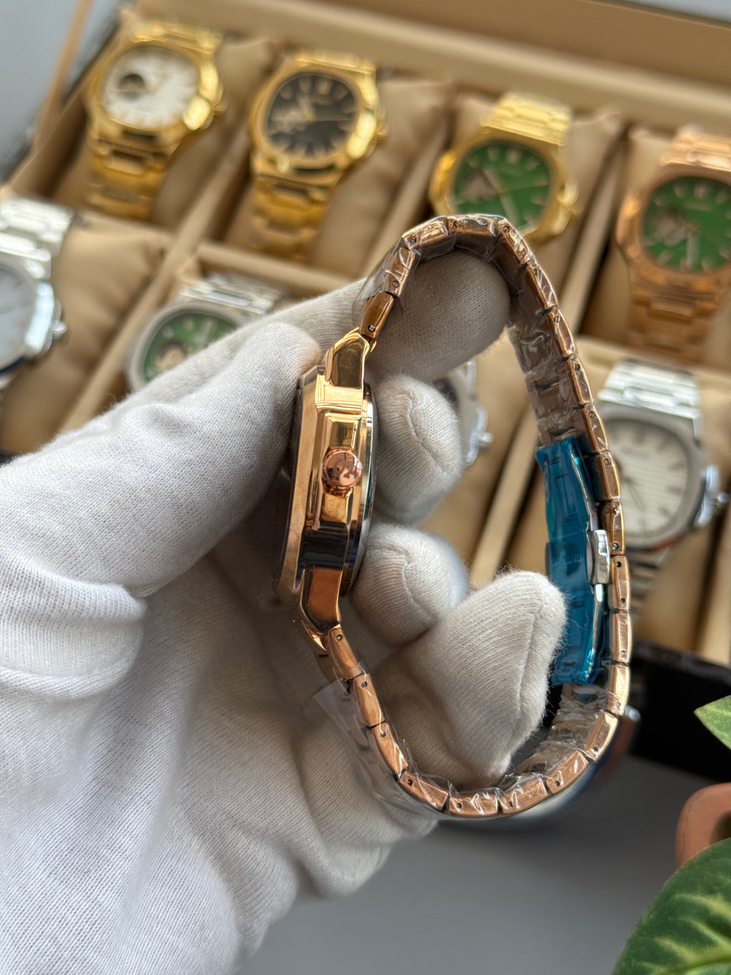 Sei_ko Nautilus Mod Automatic Premium watch Rose Gold Blue