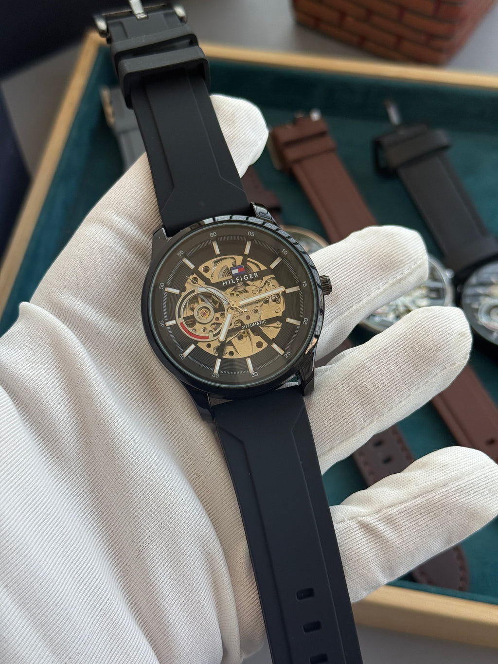 Tommy_Hilfiger Automatic Premium Silicon strap with warranty