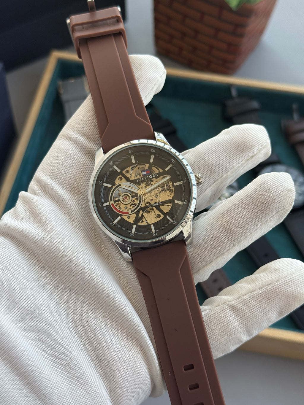 Tommy_Hilfiger Automatic Premium Silicon Strap with warranty