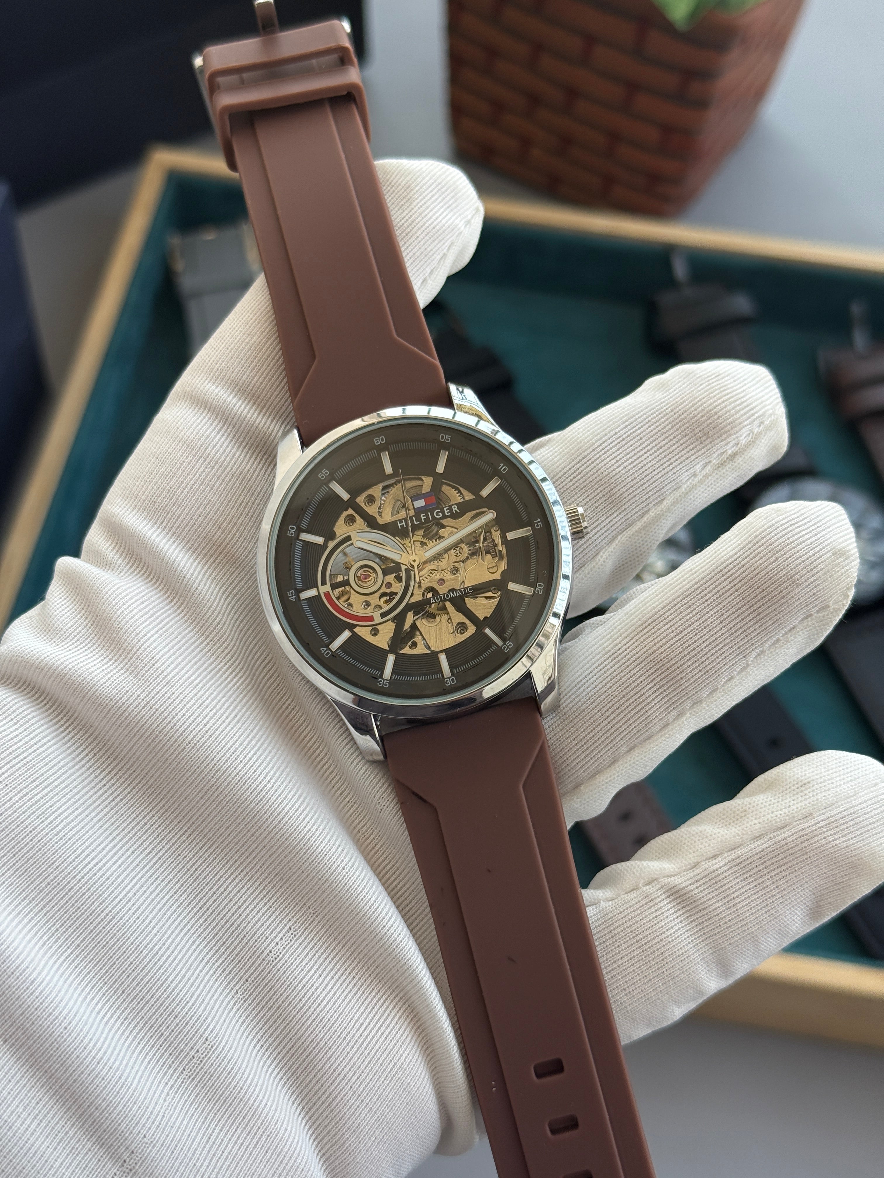Tommy_Hilfiger Automatic Premium Silicon Strap with warranty