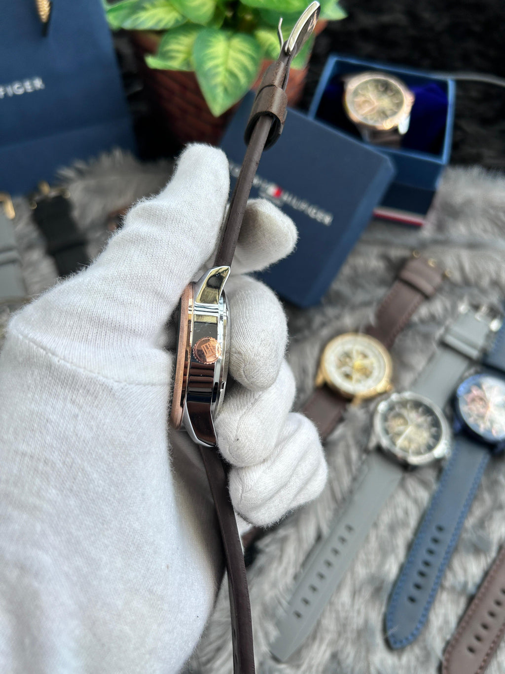 Tommy_Hilfiger Automatic Premium leather strap with warranty