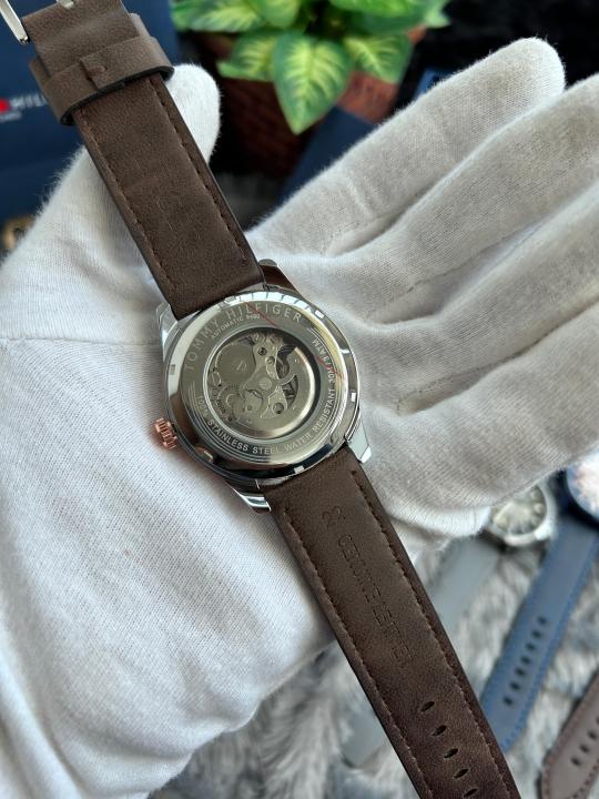 Tommy_Hilfiger Automatic Premium leather strap with warranty