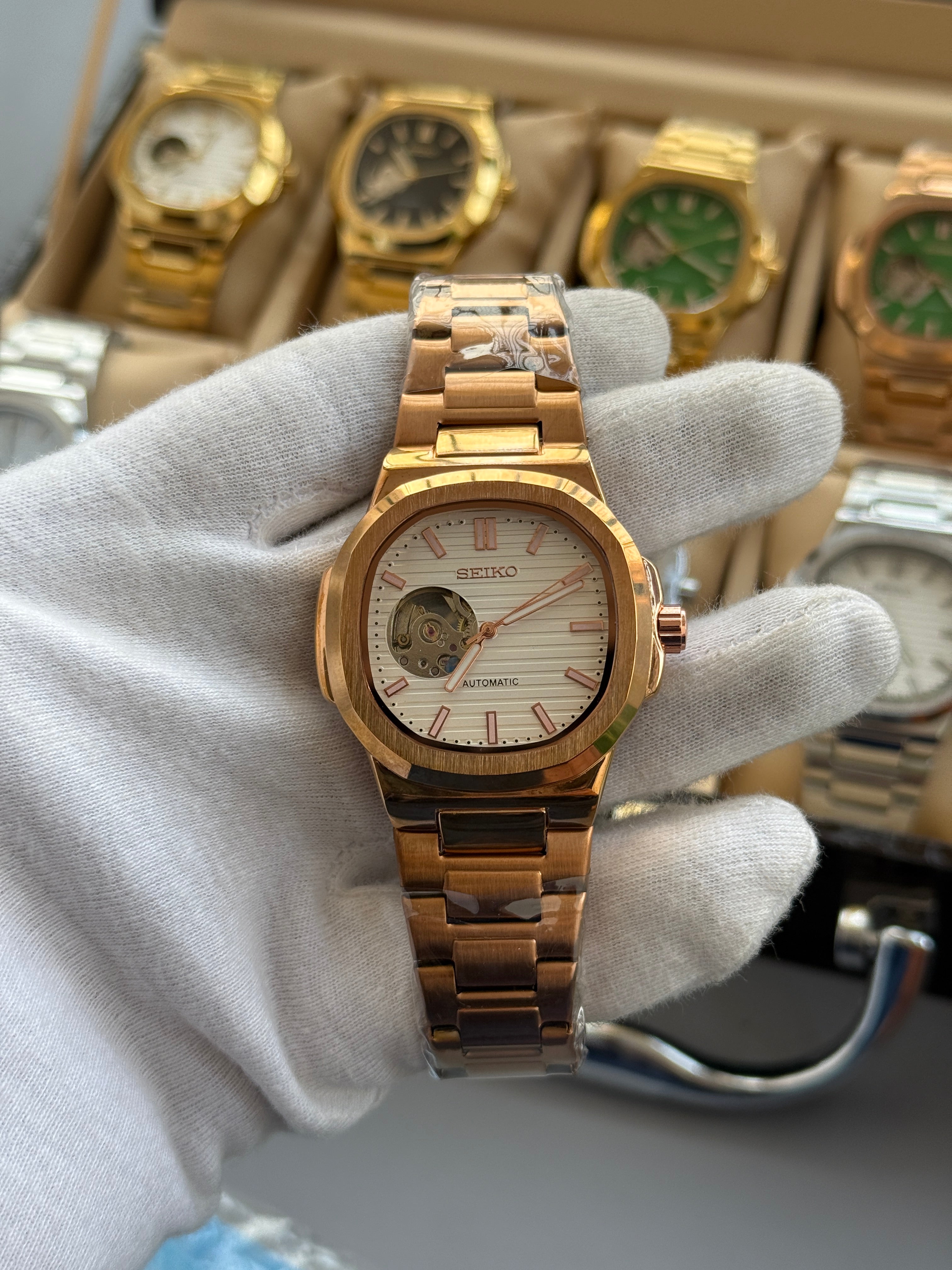 Sei_ko Nautilus Mod Automatic Premium Rose Gold White