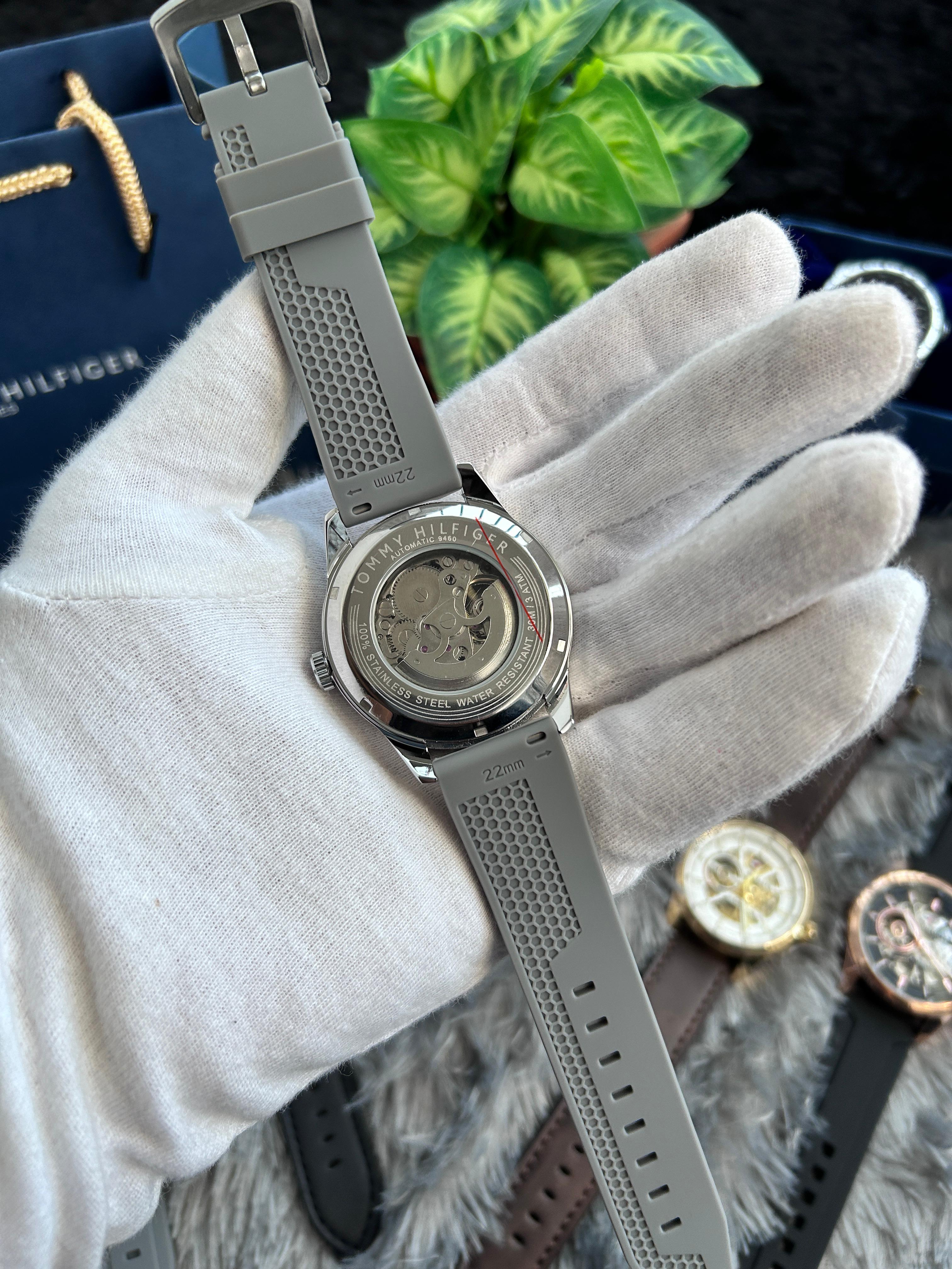 Tommy_Hilfiger Automatic premium Silicon strap with warranty