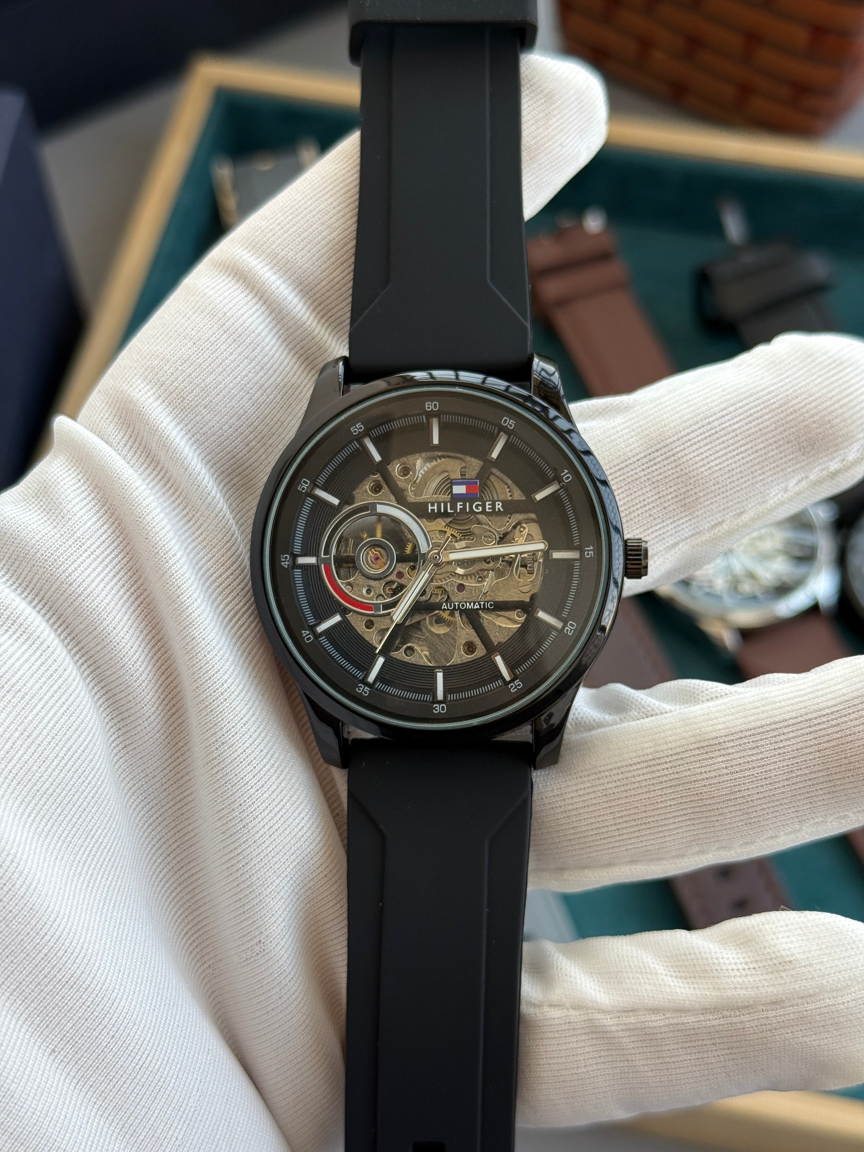 Tommy_Hilfiger Automatic Premium Silicon strap with warranty