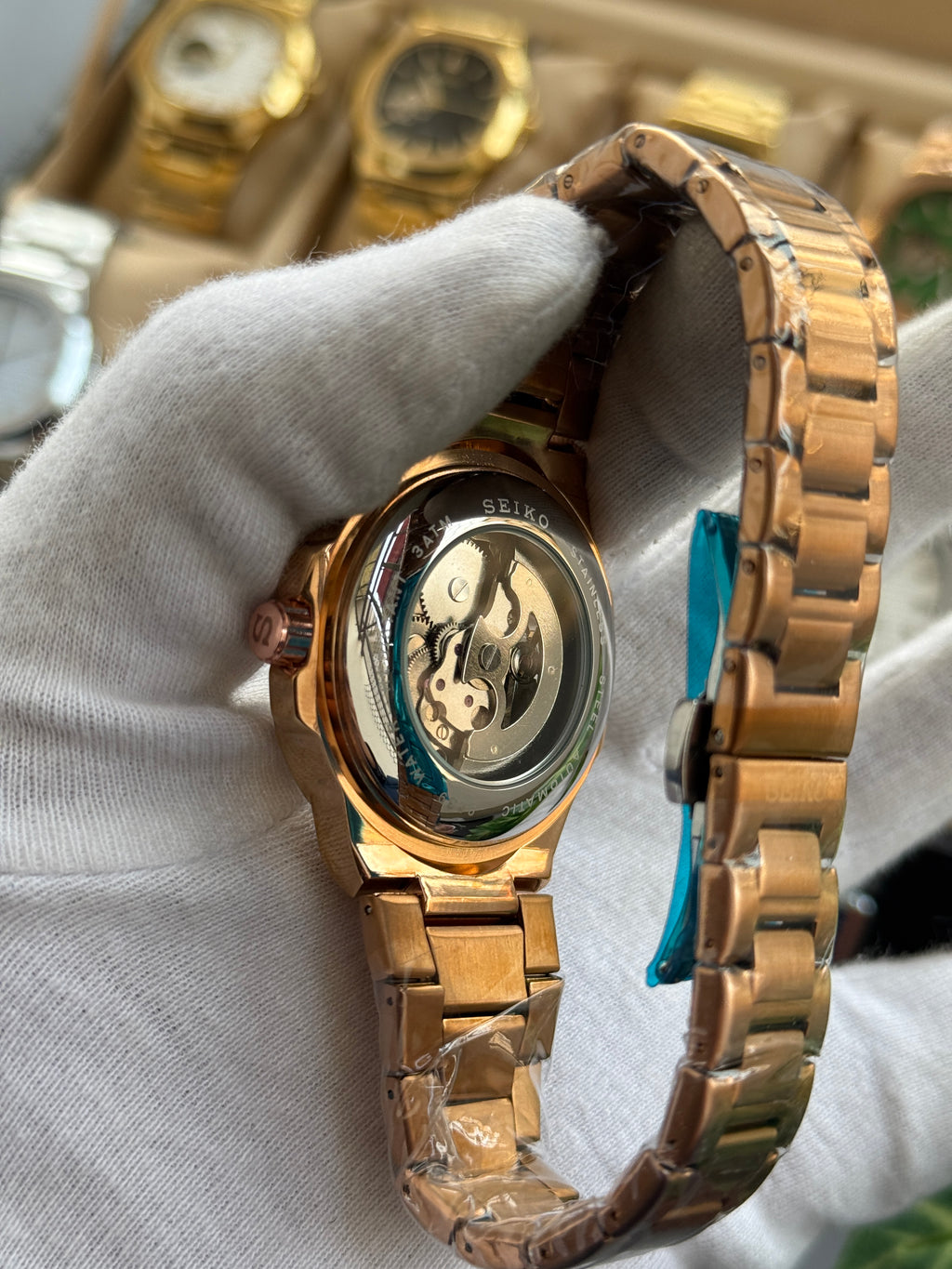 Sei_ko Nautilus Mod Automatic Premium watch Rose Gold Blue