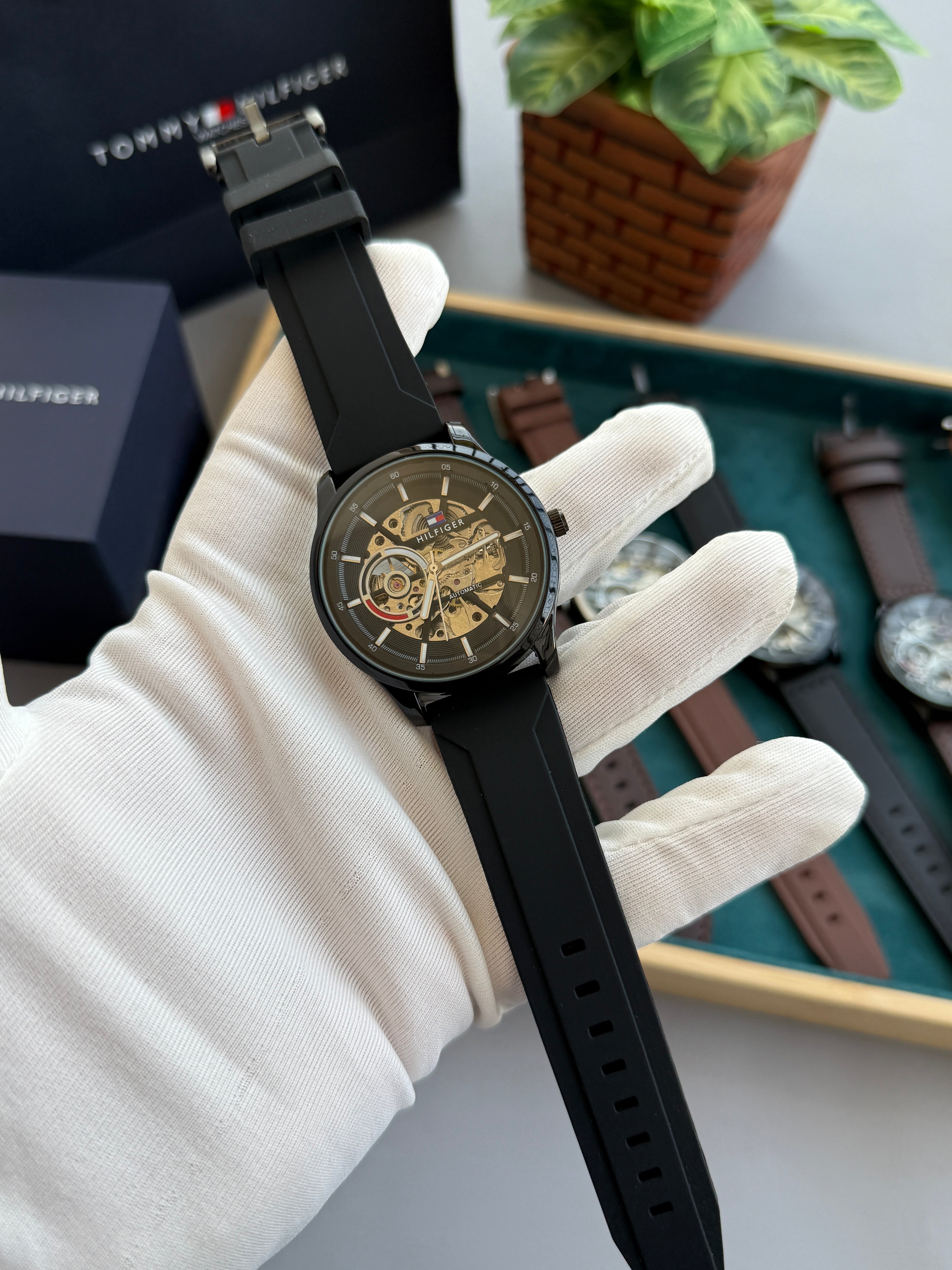Tommy_Hilfiger Automatic Premium Silicon strap with warranty