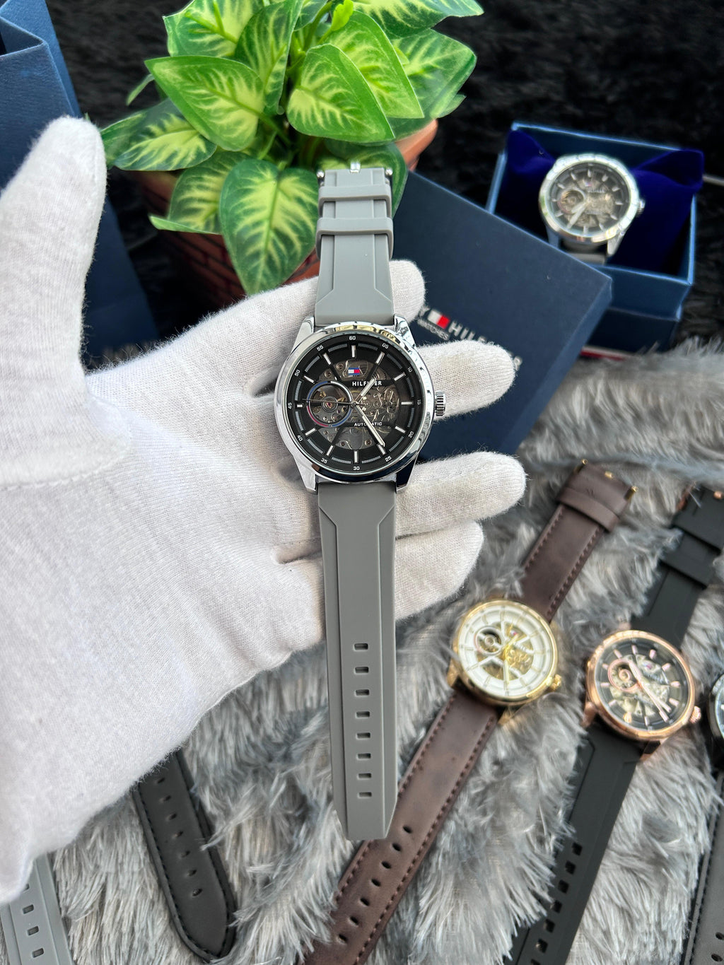 Tommy_Hilfiger Automatic premium Silicon strap with warranty