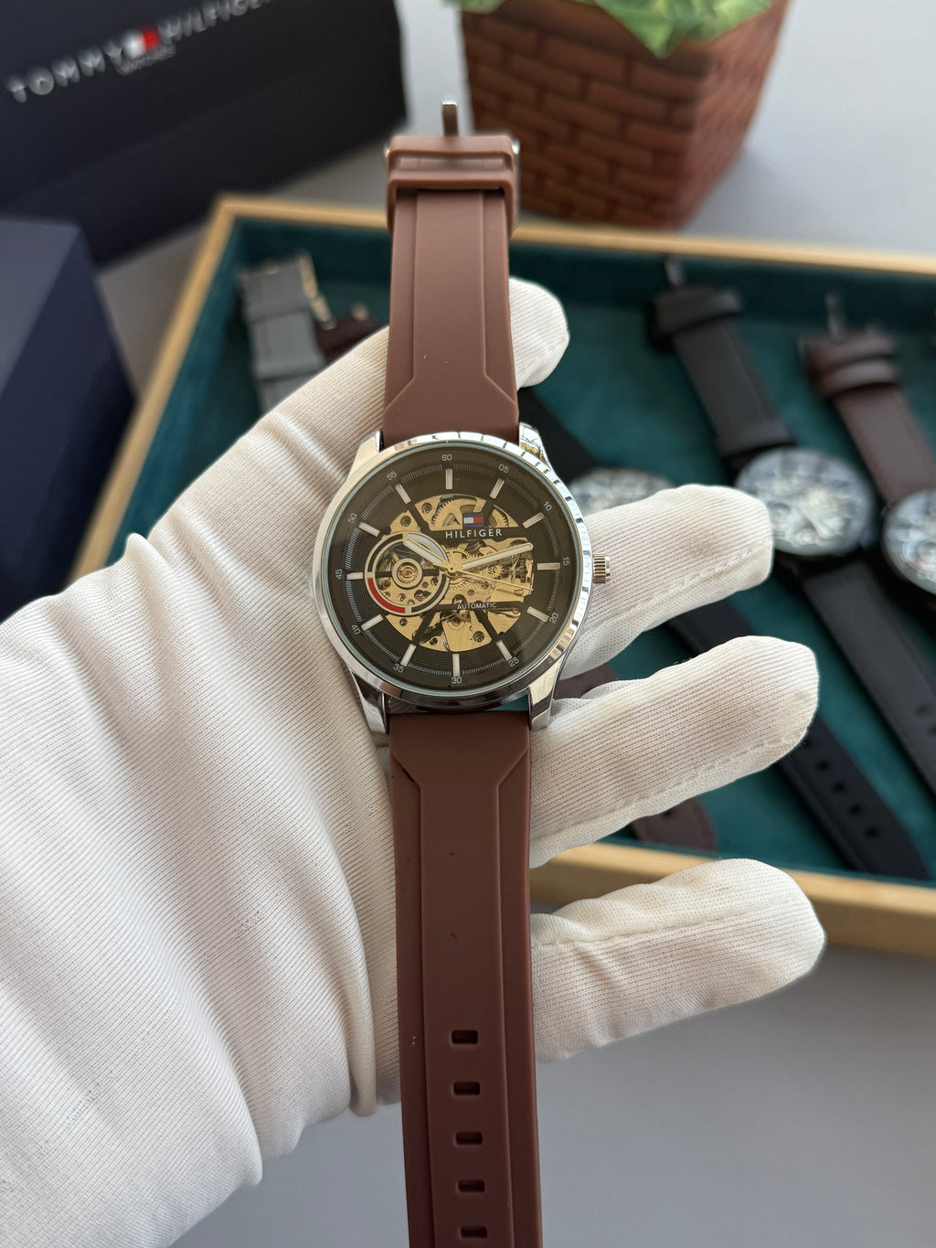 Tommy_Hilfiger Automatic Premium Silicon Strap with warranty